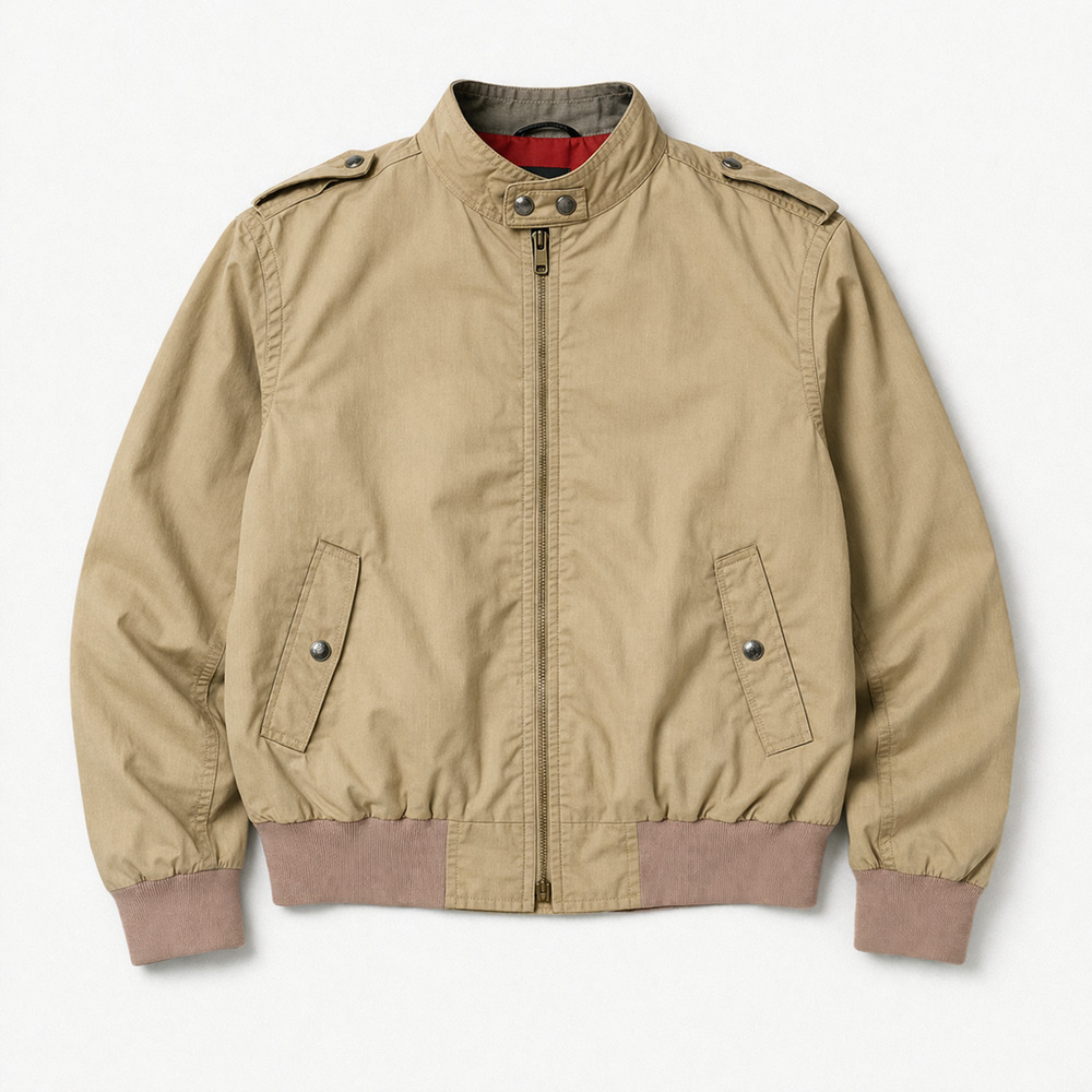 Vintage Members Only Style Jacket Khaki Lined Mens Classic 44L London Fog